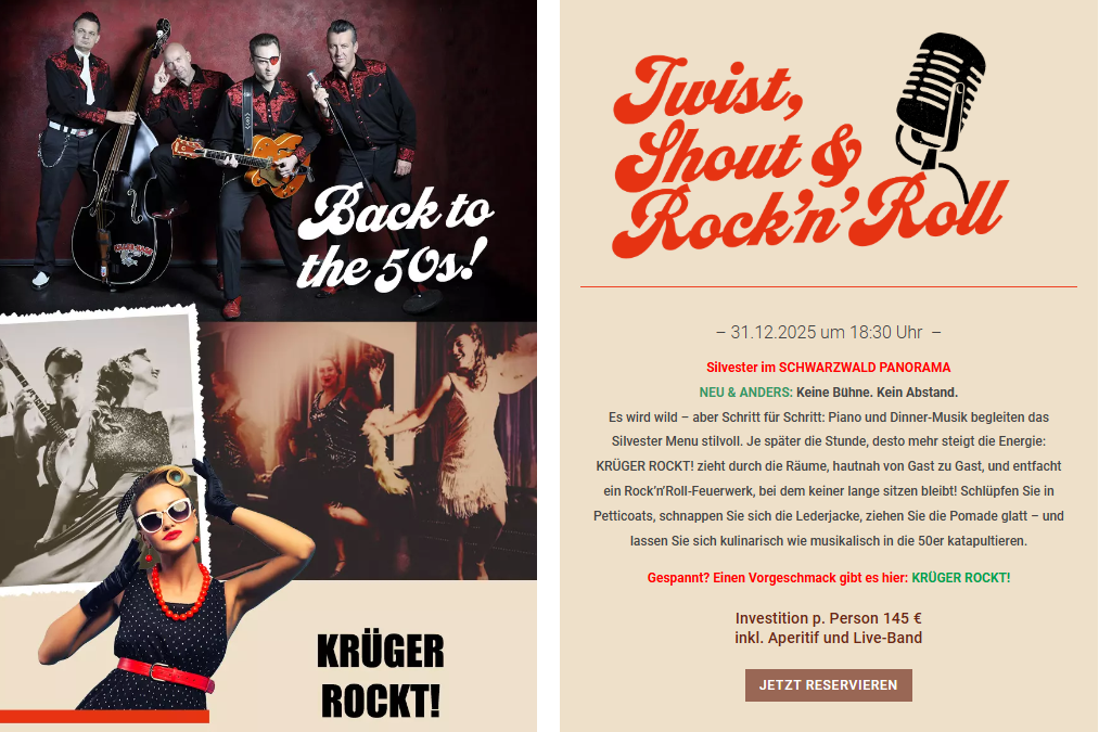 Krüger Rockt! (walking) – Bad Herrenalb – Schwarzwald Panorama Hotel